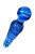 Двусторонний фаллоимитатор Sexus Glass, стекло, синий, 17 см арт. 912150