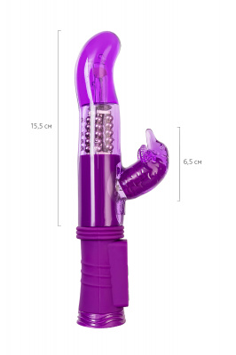 Вибратор с клиторальным стимулятором TOYFA A-Toys  , TPR, Фиолетовый, 22,5 см арт. 765011