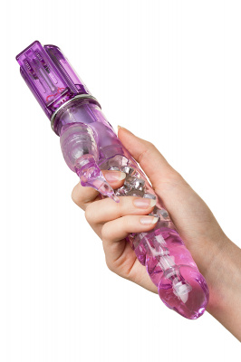 Вибратор с клиторальным стимулятором TOYFA A-Toys  High-Tech fantasy , TPE, Фиолетовый, 26,5 см арт.