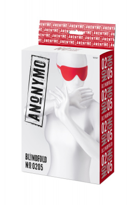 Маска Anonymo, PU кожа, красная, 65 см арт. 310205