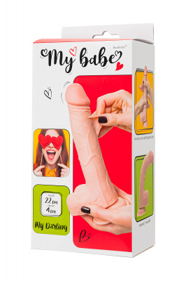 Реалистичный фаллоимитатор My Babe My Darling, TPE, телесный, 22 см арт. 583007
