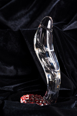 Нереалистичный фаллоимитатор Sexus Glass, стекло, прозрачный, 17,5 см арт. 912039
