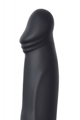 Насадка на пенис для двойного проникновения Black&Red by TOYFA, силикон, чёрная, 19 см арт. 901412-5