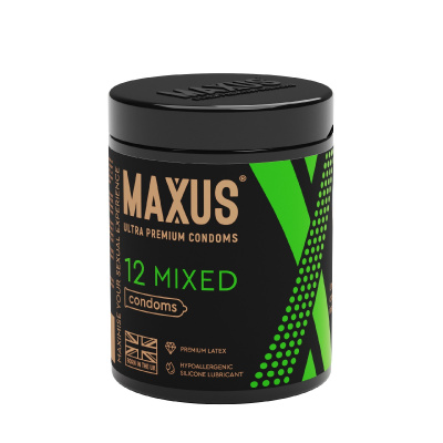ПРЕЗЕРВАТИВЫ MAXUS MIXED № 12 X-EDITION (набор) в кейсе арт. 0901-056