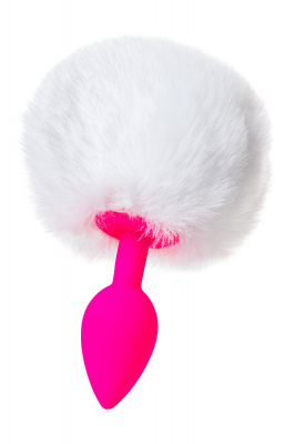 Анальная втулка с хвостом ToDo by Toyfa Sweet bunny, силикон, розовая, 13 см, Ø 2,8 см, 43 г арт. 357015