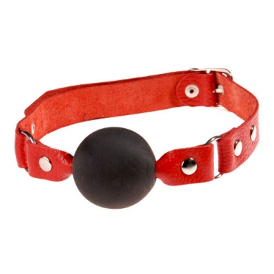 Кляп Sitabella красный,кожа арт. 3091-2