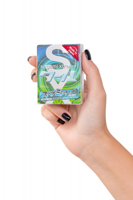 Презервативы Sagami, xtreme, Mint, латекс, 19 см, 5,2 см, 3 шт. арт. 759/1