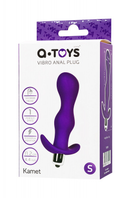 Анальная пробка с вибрацией A-Toys by TOYFA размера S, силикон, фиолетовая, 11,2 см арт. 761313