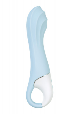 Нереалистичный вибратор Satisfyer Air Pump Vibrator 5, силикон, голубой,  см. арт. J2018-252