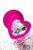 Анальная втулка ToDo by Toyfa Diamond Heart, силикон, розовая, 8 см, Ø 3 см арт. 357025