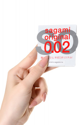 Презервативы Sagami, original 0.02, полиуретан, ультратонкие, гладкие, 18 см, 5,8 см, 1 шт. арт. 708
