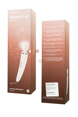 Нереалистичный вибратор Satisfyer Woman Wand, ABS пластик, белый, 34 см. арт. J2018-47-2