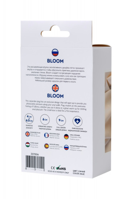 Расширяющая анальная втулка ToDo by Toyfa Bloom, силикон, синяя, 9 см, Ø 6,5 см арт. 357006