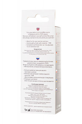 Насадка на пенис TOYFA A-Toys Tark, TPR, прозрачный, 15,3 см арт. 768013