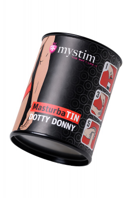 Мастурбатор MasturbaTIN Dotty Donny, TPE, белый, 5,5 см арт. 46296