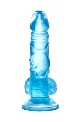 Реалистичный фаллоимитатор A-Toys by TOYFA Indy, TPE, голубой, 15,8 см арт. 762007