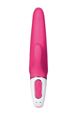 Нереалистичный вибратор Satisfyer Vibes Mr. Rabbit, силикон, красный, 22,1 см. арт. EE73-867-1017