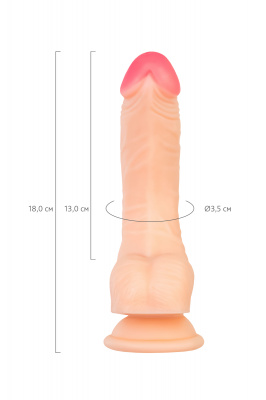 Реалистичный фаллоимитатор RealStick Nude Nash, PVC, телесный, 18 см арт. 582022