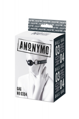 Кляп Anonymo #0304, TPR, черный, 64 см арт. 310304