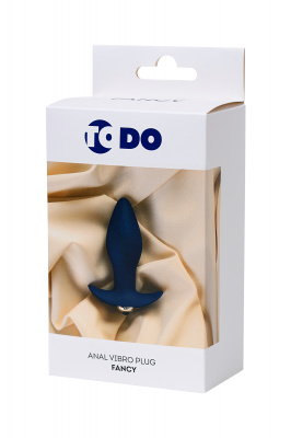 Анальная вибровтулка ToDo by Toyfa Fancy, силикон, синяя, 10,7 см, Ø 3,5 см арт. 358001