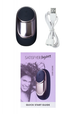Вибромассажер Satisfyer Layon 2, Dark Desire, силикон, чёрный, 9,4 см арт. J2018-27-6