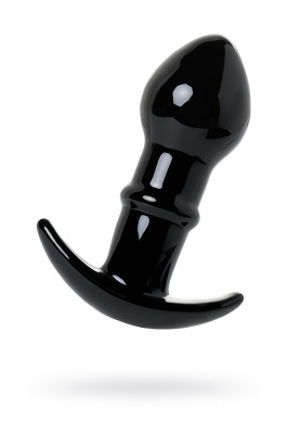 Анальная втулка Sexus Glass, стекло, чёрная, 11,5 см, Ø 4 см арт. 912302