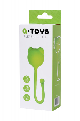 Вагинальный шарик A-Toys by TOYFA, силикон, зеленый, Ø 2,7 см арт. 764017