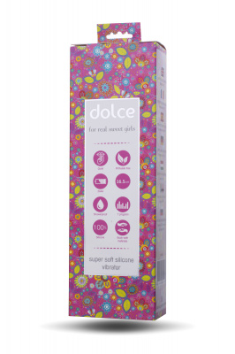 Вибратор TOYFA Dolce Leo, силикон, розовый, 16,5см арт. 591001