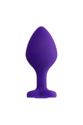 Анальная втулка ToDo by Toyfa Diamond Heart, водонепроницаемая, силикон, фиолетовая, 8 см, Ø 3 см арт. 357026