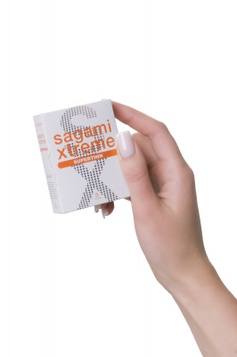 Презервативы Sagami, xtreme, 0.04, латекс, 19 см, 5,4 см, 3 шт. арт. 750/1