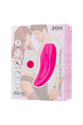 Клиторальный вибратор в трусики JOS FLIRTY, силикон, розовый, 9,3 см арт. 782022