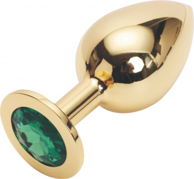 GOLDEN PLUG LARGE (втулка анальная) цвет кристалла зелёный, L 95 мм, D 41 мм, ве арт. GL-07