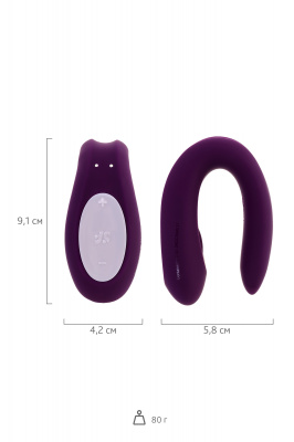 Многофункциональный стимулятор для пар Satisfyer Partner Double Joy, Силикон, Фиолетовый, 18 см арт. J2008-16-3