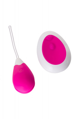 Виброяйцо ToyFa A-toys Eggo с пультом ДУ, силикон, розовый, 6 см арт. 764003