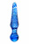 Двусторонний фаллоимитатор Sexus Glass, стекло, синий, 17 см арт. 912150