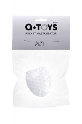 Мастурбатор A-Toys Pufl, ТРЕ, белый, 6 см, Ø 2,7 см арт. 763017