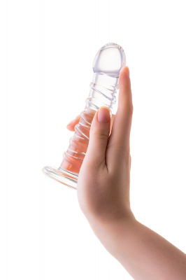 Нереалистичный фаллоимитатор Sexus Glass, стекло, прозрачный, 16 см арт. 912179