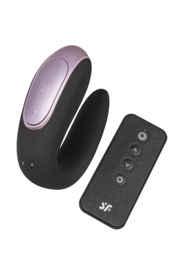 Многофункциональный стимулятор для пар Satisfyer Partner Double Fun, силикон, черный, 9 см арт. J2008-15-1