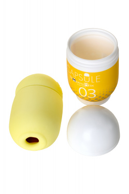 Мастурбатор нереалистичный, CAPSULE 03, Kanoko, MensMax, TPE, Желтый, 8 см арт. MM-16