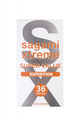 Презервативы Sagami, xtreme, 0.04, латекс, 19 см, 5,4 см, 36 шт. арт. 752/1