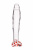 Нереалистичный фаллоимитатор Sexus Glass, стекло, прозрачный, 17,5 см арт. 912039