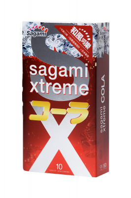 Презервативы Sagami, xtreme, cola, латекс, 19 см, 5,2 см, 10 шт. арт. 729/1