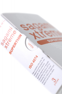 Презервативы Sagami, xtreme, 0.04, латекс, 19 см, 5,4 см, 3 шт. арт. 750/1