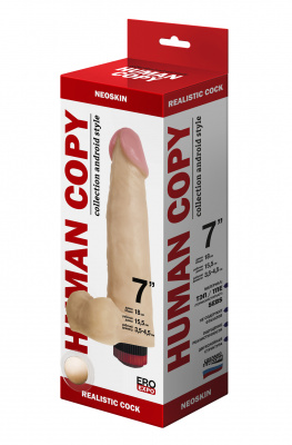 ВИБРАТОР РЕАЛИСТИК "HUMAN COPY" L 185 мм D 42 мм киберкожа арт. 601603 арт. 601603