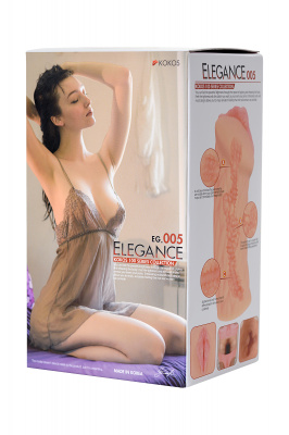 Мастурбатор реалистичный KOKOS ELEGANCE.005, TPR, телесынй, 16 см арт. M01-03-005