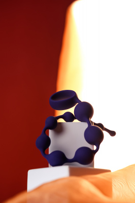 Анальная цепочка ToDo by Toyfa Grape, силикон, фиолетовая, 35 см, Ø 2,7 см арт. 356005