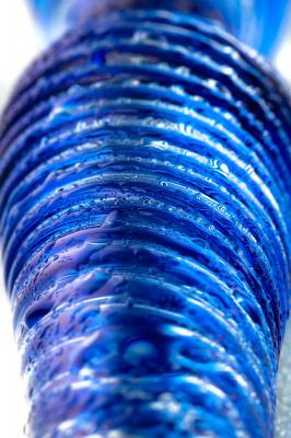 Двусторонний фаллоимитатор Sexus Glass, стекло, синий, 17 см арт. 912150