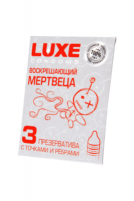 Презервативы Luxe КОНВЕРТ, Воскрешаюший мертвеца, Мята, 18 см., 3 шт. в упаковке арт. 693