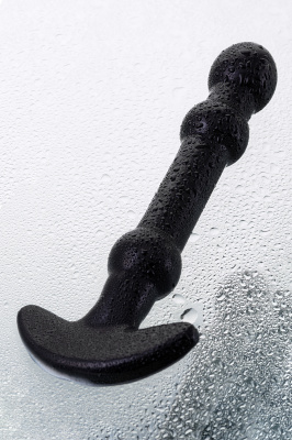 Нереалистичный фаллоимитатор Sexus Glass, стекло, чёрный, 19 см арт. 912235