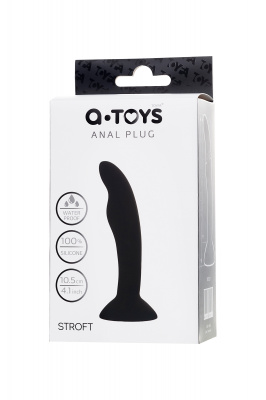 Анальная втулка A-Toys by TOYFA Stroft, силикон, черный, 10,5 см арт. 761323